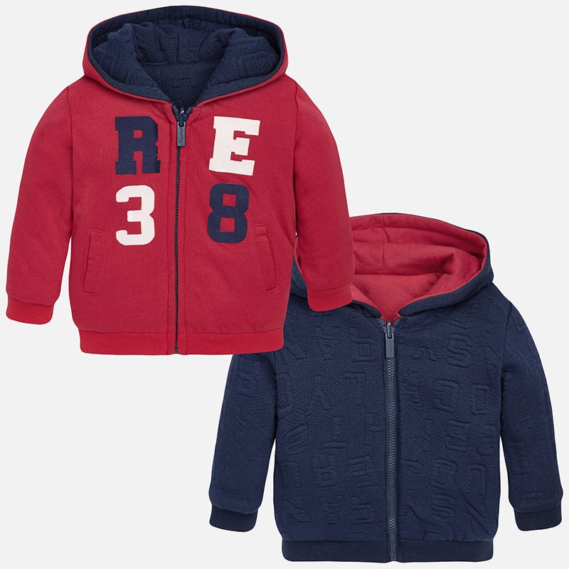 Dvostranski pulover za fantke v rdeče/modri barvi - Mayoral