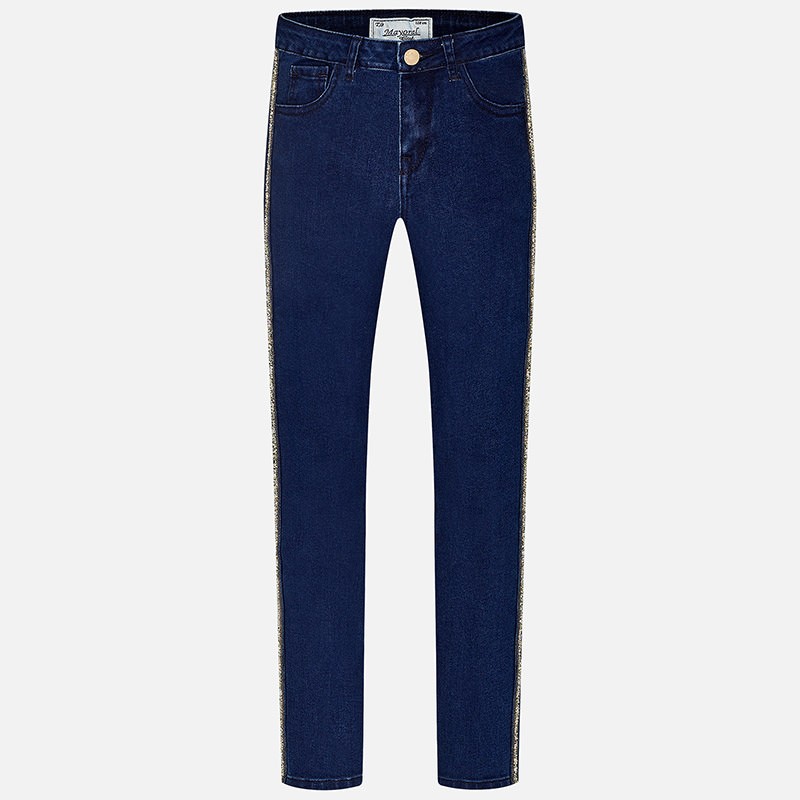 Jeans hlače z zlatim robom za punce - Mayoral