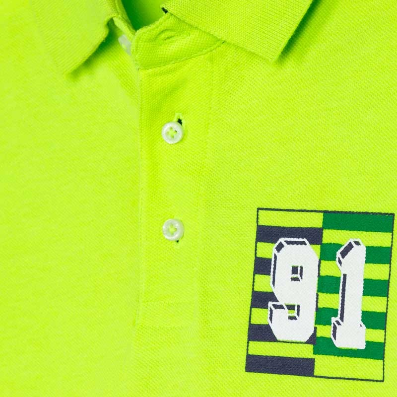 Neon rumena polo majica za fante - Mayoral