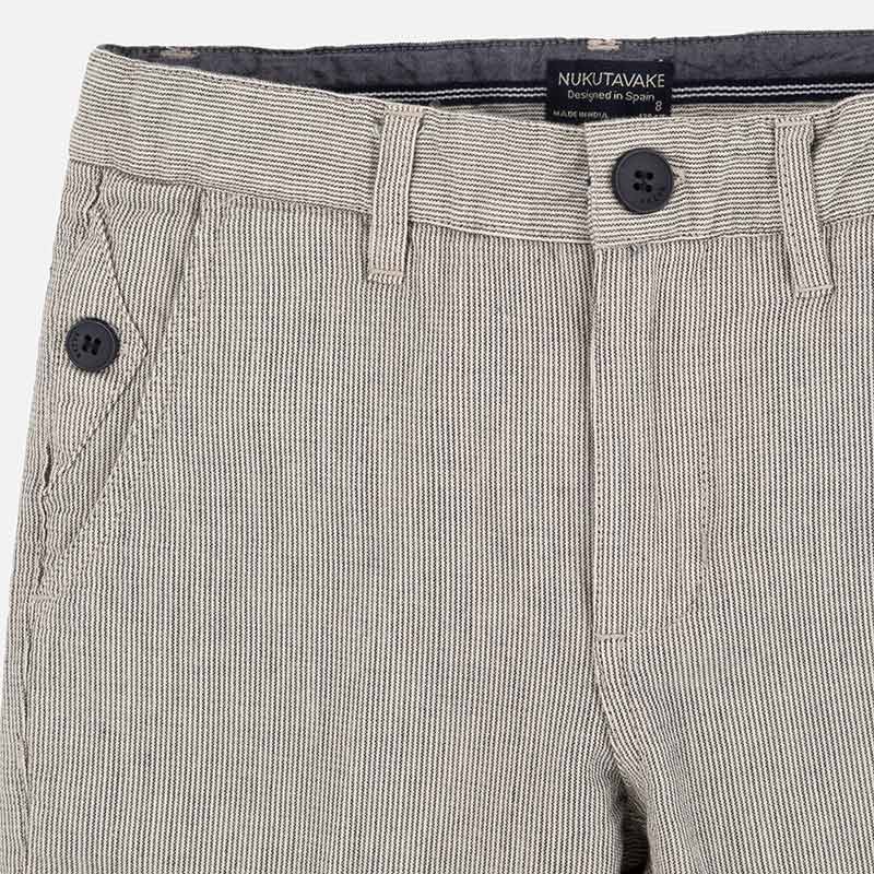 lanene kratke hlače za fante v krem - črtasti kombinaciji - Mayoral