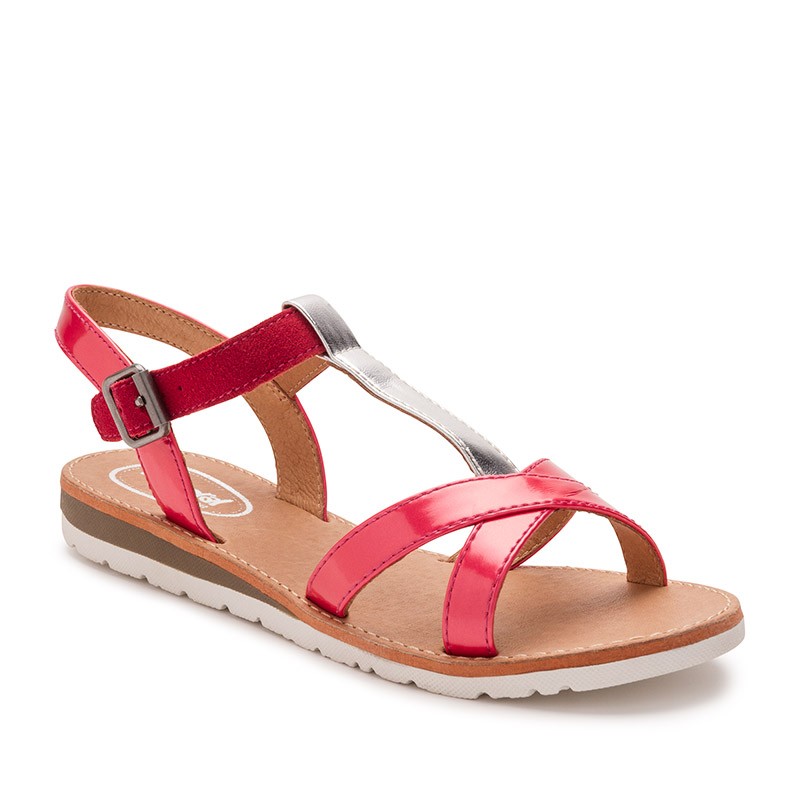 Koralni modni sandali z zaponko za punce - Mayoral
