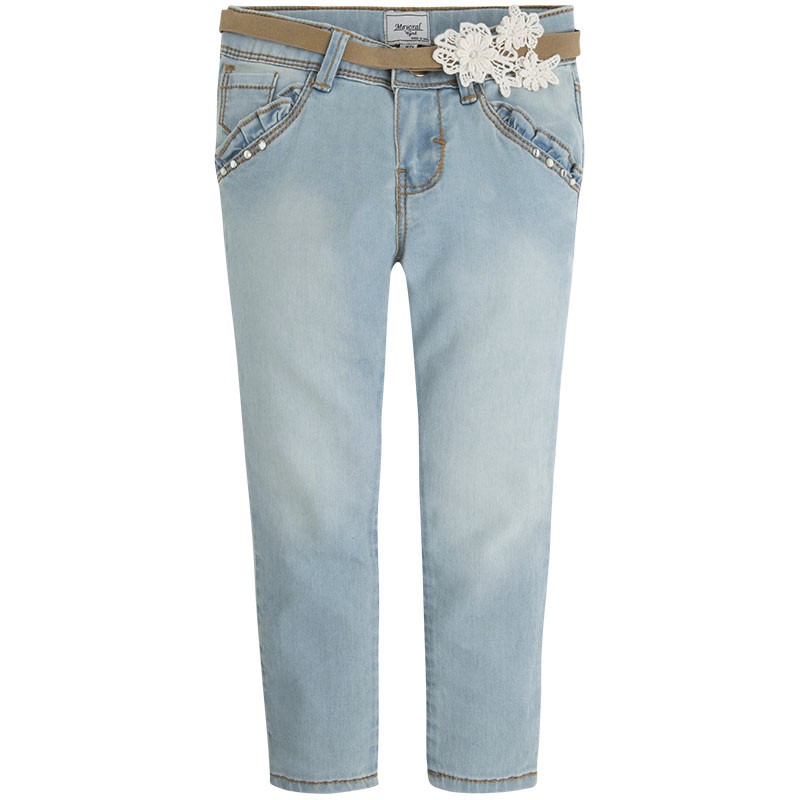 Jeans elastične hlače za punce - Mayoral.