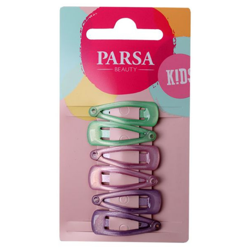 Komplet 6-h špang za lase Basic Spring colours clips - Parsa