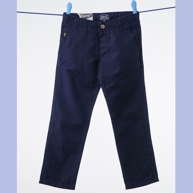 Lanene modre hlače za fante (3524-034) - Mayoral