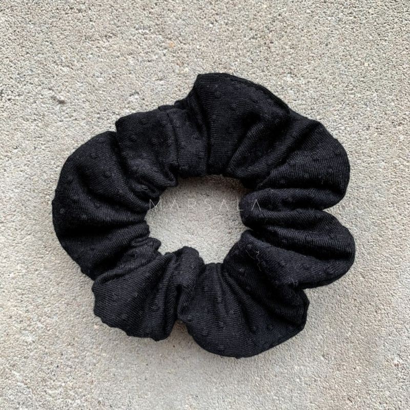 Elastika za lase scrunchie EMI Black - by Marsala