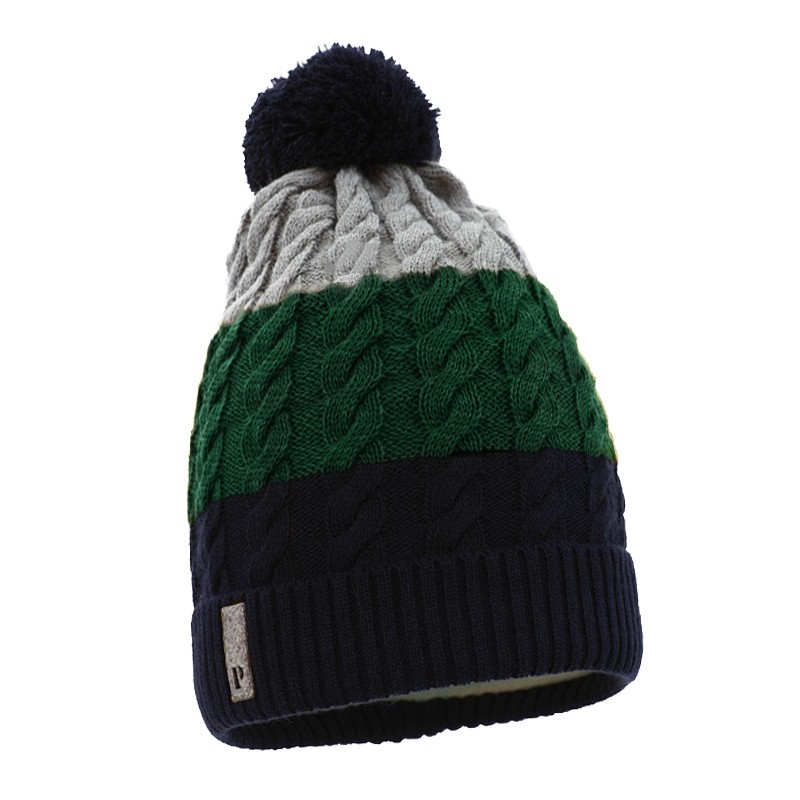 Zimska kapa Alvaro v kombinaciji z zeleno barvo s cofom - Pupill