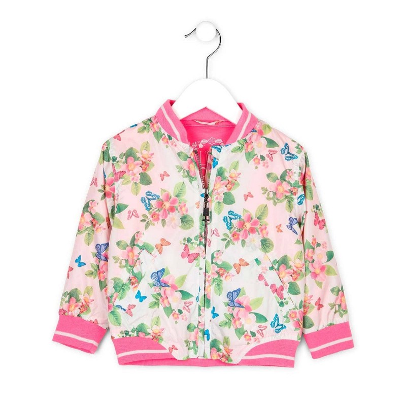 Vodo-odporna jakna za punce v rožastem potisku - Losan