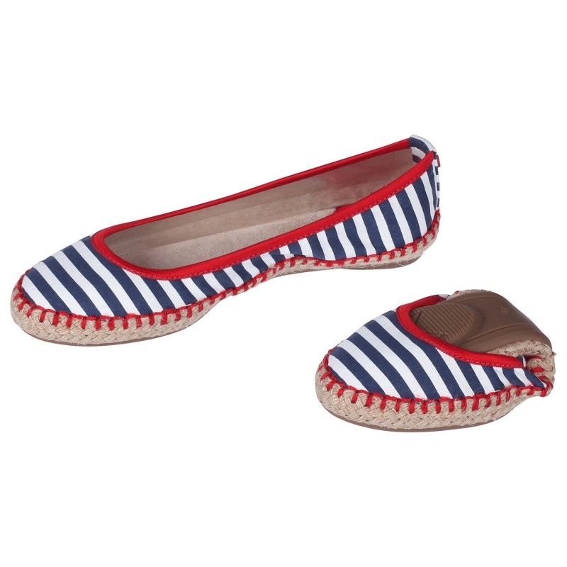 Balerinke za žene GIGI Navy/White Stripe - Butterfly Twists