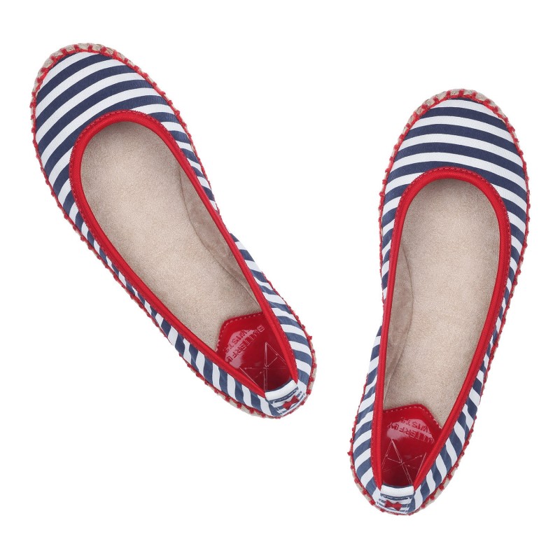 Balerinke za žene GIGI Navy/White Stripe - Butterfly Twists