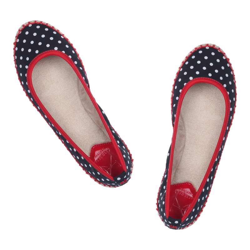 Balerinke za žene GIGI Black/White Polka Dot - Butterfly Twists