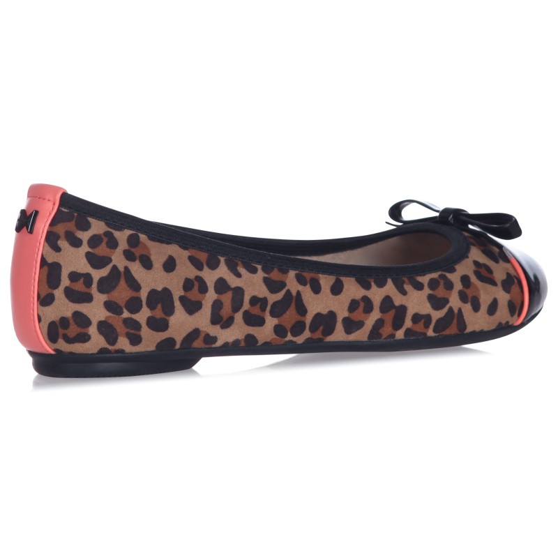 Balerinke za žene CARA Tan Leopard Black - Butterfly Twists