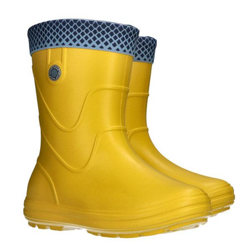 Lahki dežni škornji za otroke Vibes Yellow - Demar