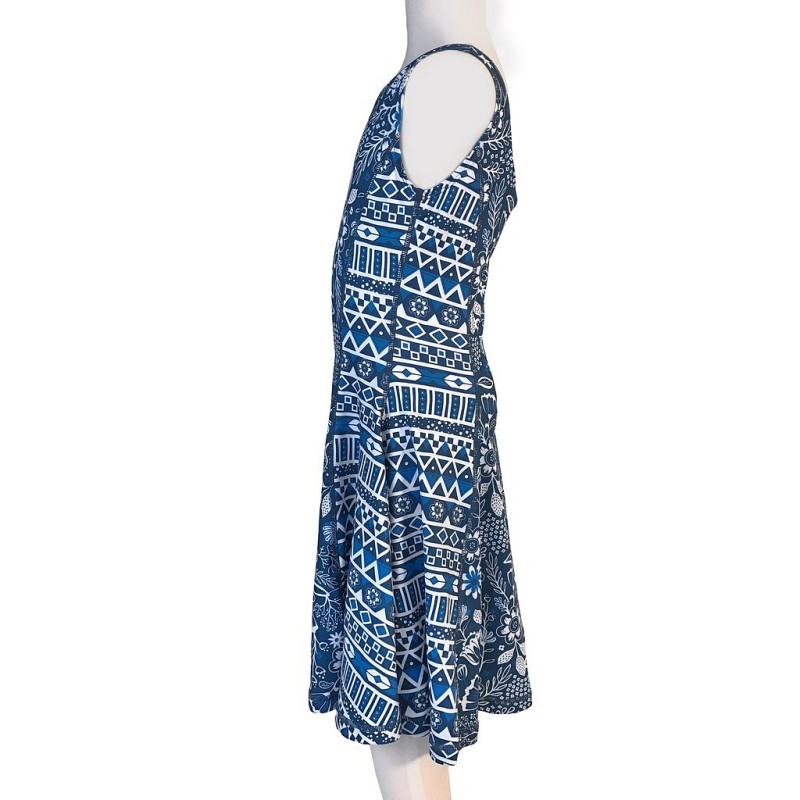 Obleka za punce Flow Dress v potisku Blue - Chooze