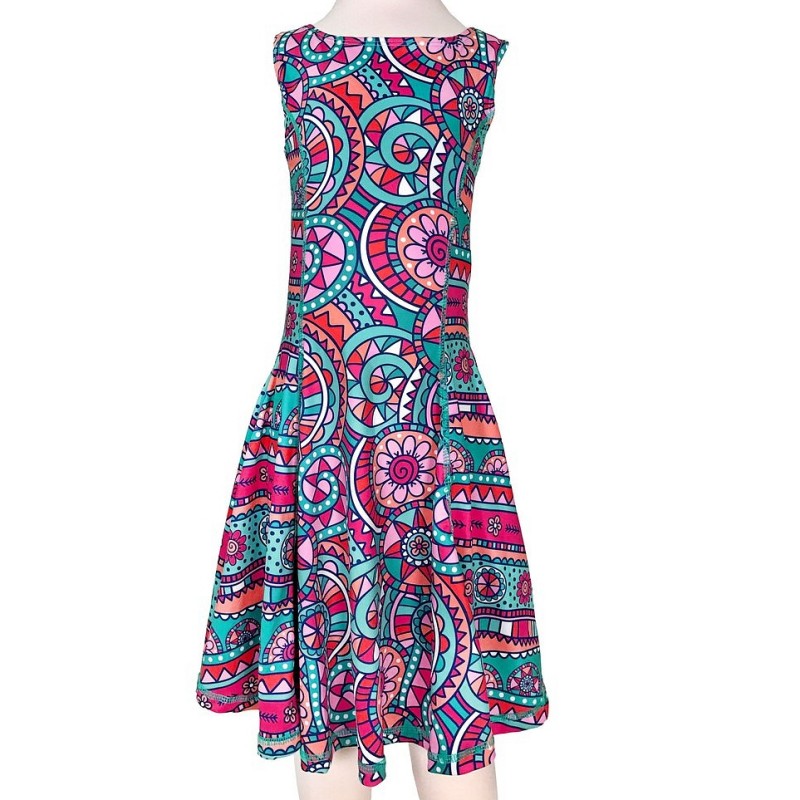 Obleka za punce Flow Dress v potisku Zen - Chooze