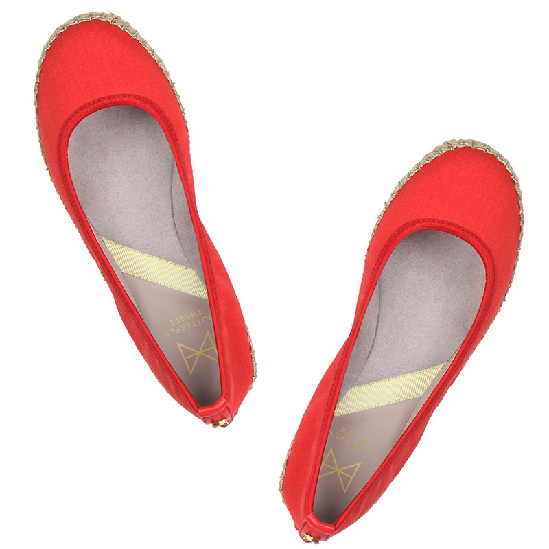 Espadrile za ženske GIGI Tomato - Butterfly Twists