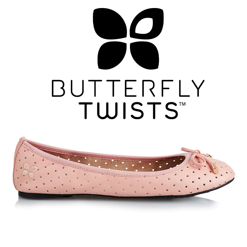 Balerinke Grace v Dusty Pink barvi za ženske - Butterfly Twists