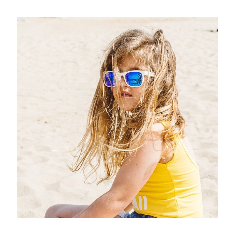 Polirizirane sunčane naočale za djecu VIP White - Blue - Shadez