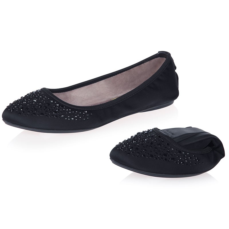 Balerinke za žene JANEY Black Crystals - Butterfly Twists