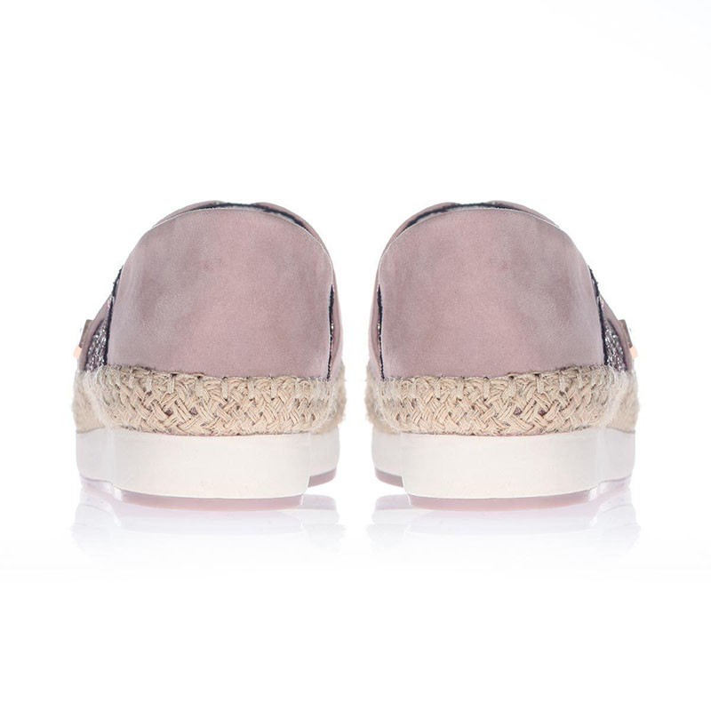 Espadrile s spominsko peno MAYA Rose Gold Glitter - Butterfly Twists