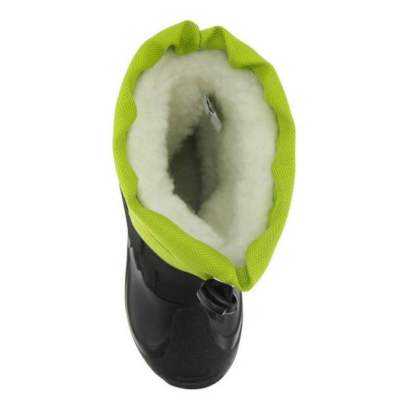 Zimski škornji za fante z volno MORTEN zeleni - Spirale
