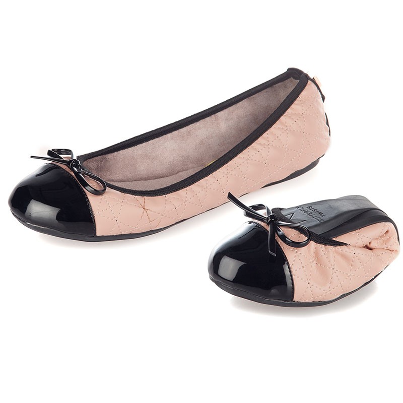 Balerinke s spominsko peno za ženske OLIVIA Blush Pink - Black - Butterfly Twists