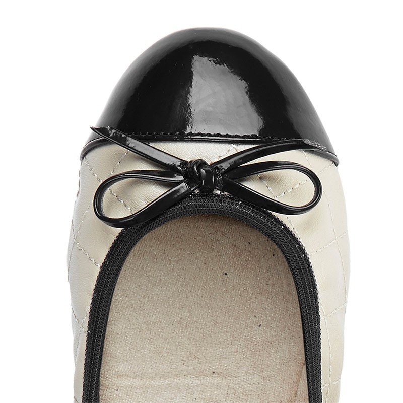 Balerinke Olivia v Cream/Black barvi za ženske - Butterfly Twists
