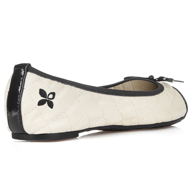Balerinke Olivia v Cream/Black barvi za ženske - Butterfly Twists