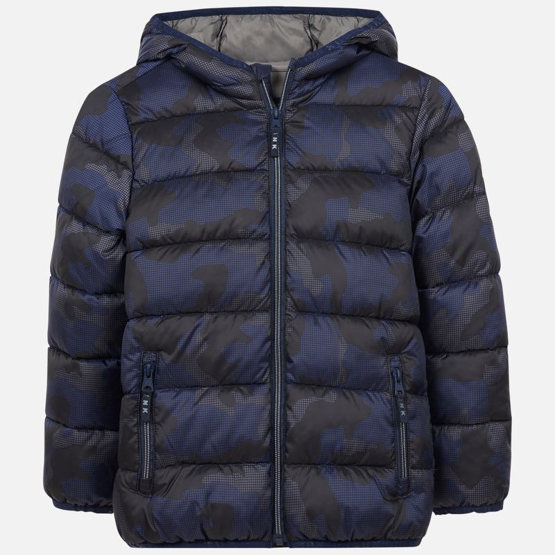 Modra puhasta zimska bunda s kapuco za fante mainj - Mayoral