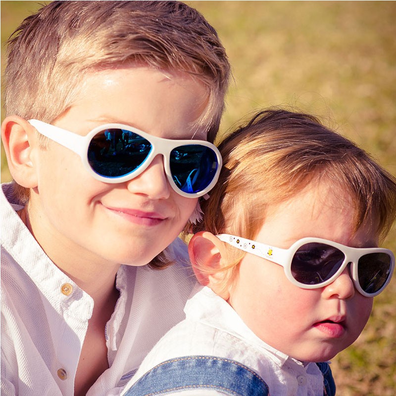 Bela sončna očala za otroke (na levi) - Shadez