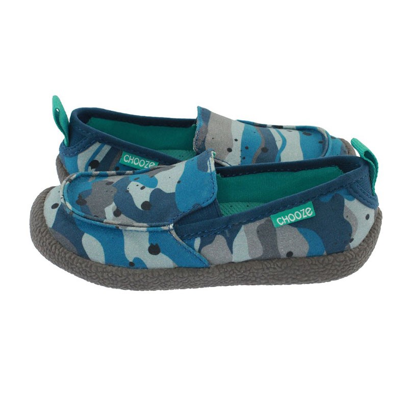 Mokasini za fante Scout v potisku Camo Blue - Chooze