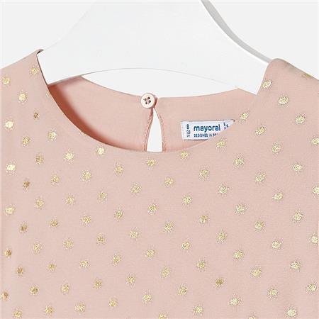Asimetrična bluza v puder roza barvi za punce - Mayoral