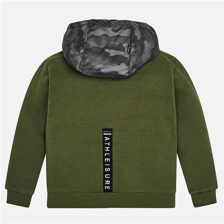 Flis pulover s kapuco v zeleni barvi za fante - Mayoral