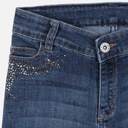 Jeans hlače z dodanimi okrasnimi kamenčki za punce - Mayoral