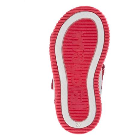 Sivo-rdeči sandali na ježke v kombinaciji usnja in tekstila - Mayoral
