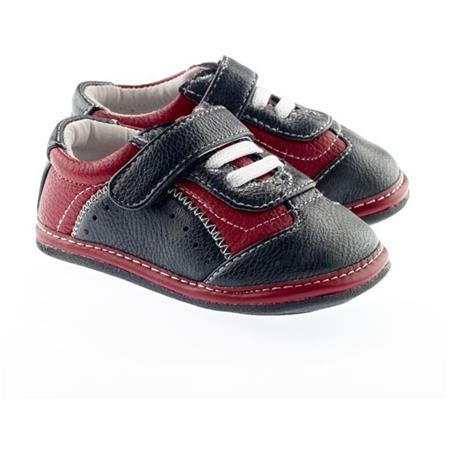 Jack & Lily - My Shoes - Trainer Red/Black - usnjene črno-rdeče superge