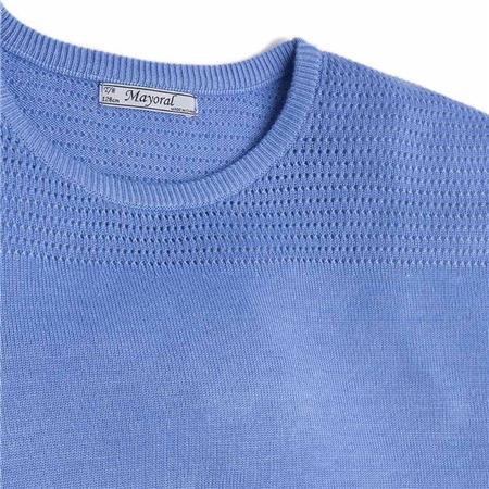 Lahek pleten pulover v modri barvi za punce in ženske - Mayoral
