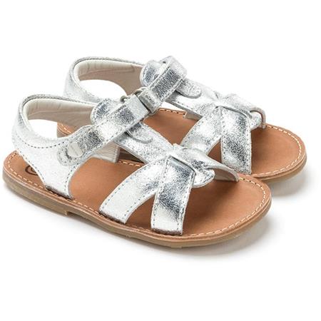 Srebrni usnjeni sandali za punce - Mayoral