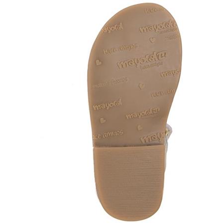 Usnjeni sandali za punce v peščeni barvi - Mayoral
