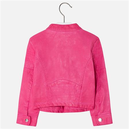 Roza jakna iz umetnega usnja za punce - Mayoral