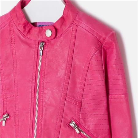 Roza jakna iz umetnega usnja za punce - Mayoral