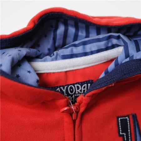 Rdeč pulover s kapuco in zadrgo (3416-064) - Mayoral