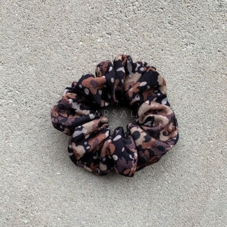 Elastika za lase scrunchie EMI Maroon flowers - by Marsala