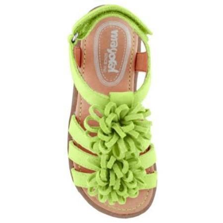 Usnjeni sandali za punce z okrasno rožo - Mayoral