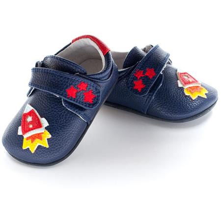 Usnjeni copati Riley Rocket Navy za fantke - Jack & Lily
