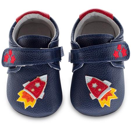 Usnjeni copati Riley Rocket Navy za fantke - Jack & Lily