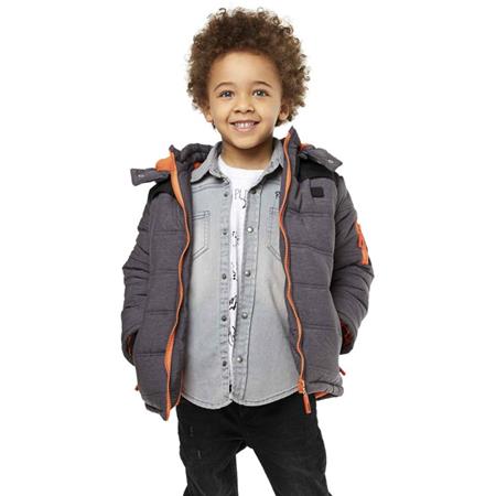 Podložena zimska jakna v antracit sivi barvi za fante - Losan