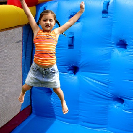 Napihljiv trampolin MEGA SCIVOLO COMBO za otroke - HAPPY HOP