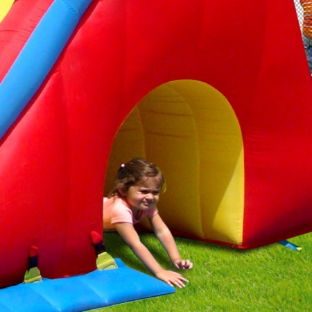 Napihljiv trampolin MEGA SCIVOLO COMBO za otroke - HAPPY HOP