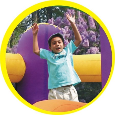 Napihljiv trampolin BALLOONza otroke - HAPPY HOP