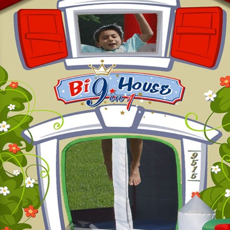 Napihljiv trampolin BIG HOUSE za otroke - HAPPY HOP